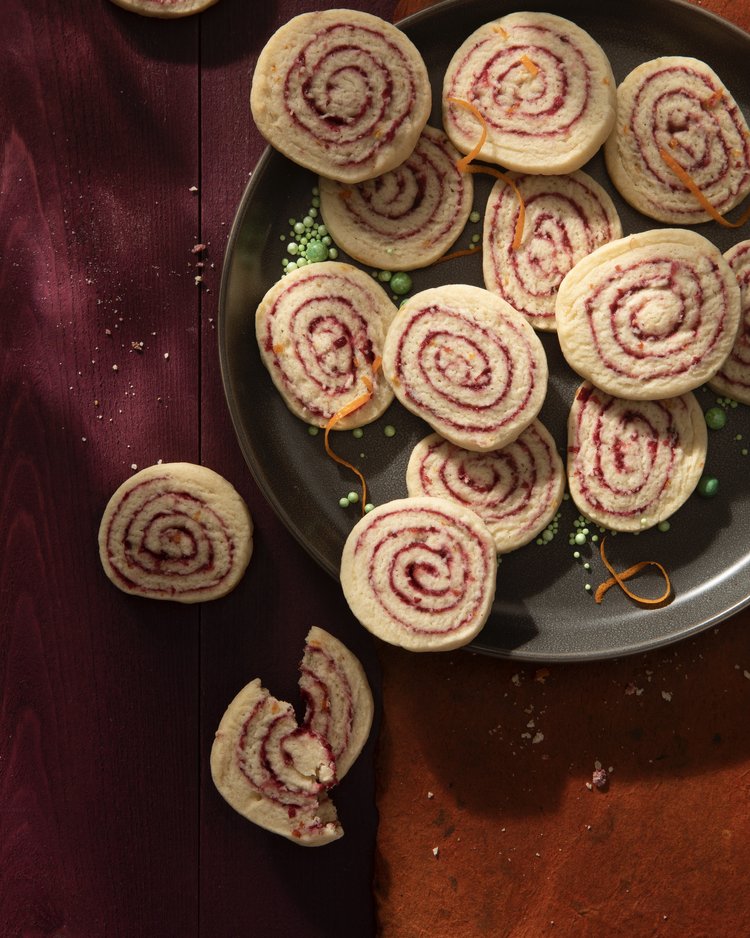 Cranberry Swirl Cookies