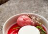 Buttermilk Panna Cotta with Raspberry Sorbet