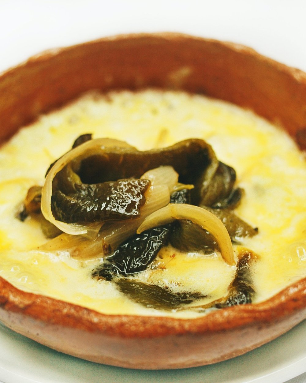 Queso Fundido with Rajas Table Magazine