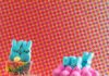 Orange Cardamom Peep Crispy Treats colorful rice crispy treats made with peeps