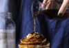 Stack ’em High Pancakes Pancake stack and syrup