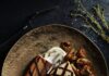 7 Careful Options for the Allergen-Sensitive Eater 2 pieces of white fish with grilling marks, Brussels sprouts, and mushrooms on a plate. allergen-free