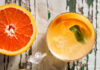 Cello Cooler An aerial view of three cello cooler Orangecello cocktails, orange in color. Orangecello cocktail