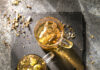 Soothe Your Nerves with These Local Natural Remedies an aerial view of three cups of tea, golden in color. nerve-calming natural remedies