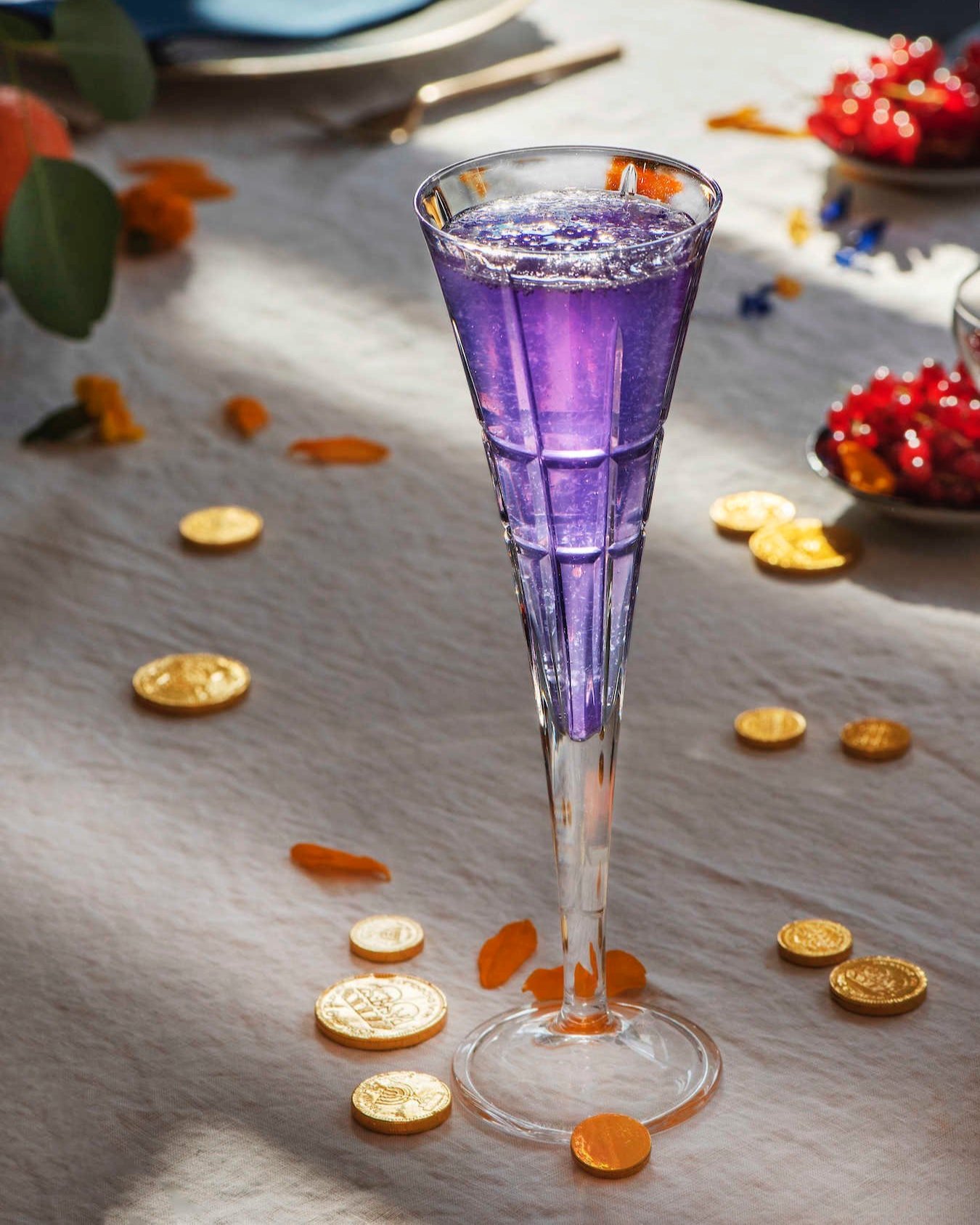 A festive and refreshing cocktail to celebrate Hanukkah, featuring a harmonious blend of flavors and spirits.