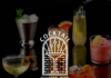 Cocktail Shake-Off 2026, A Festival of Local Libations Six cocktails is different glasses on a black surface behind a white logo for cocktail shake-off.