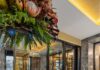 Armina Stone’s Masterful Stonework at the Heart of Nemacolin Grand Lodge Renovation A black and white stone counter outside of Nemacolin's Fawn & Fable.