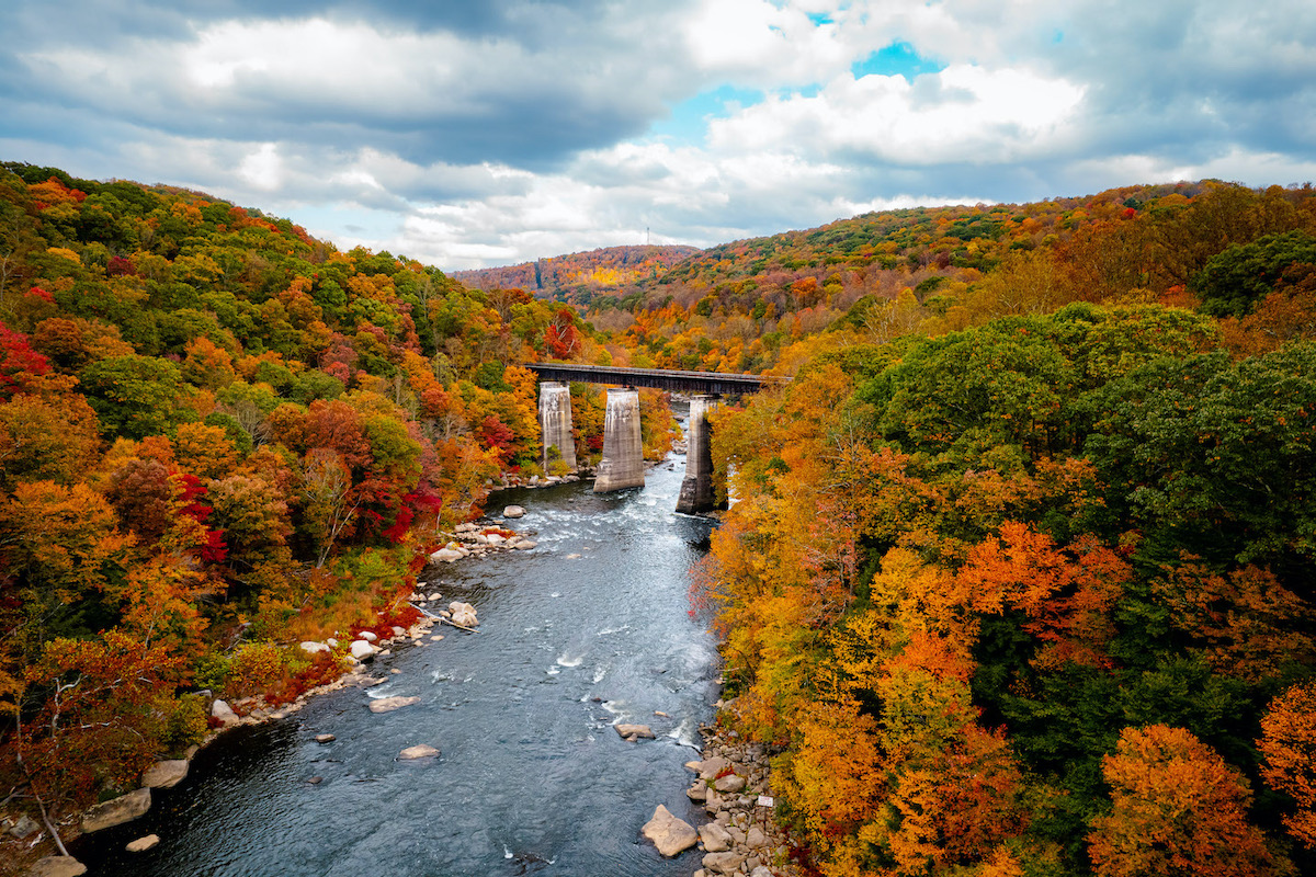 The fall foliage of Ohiopyle 