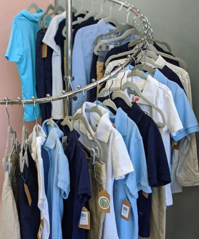 A rack of clothing from a Pittsburgh back to school shopping destination