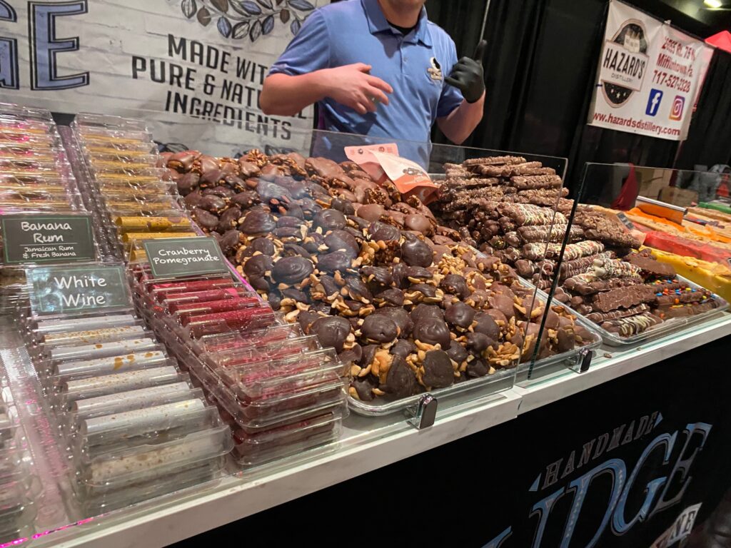Coffee and Chocalate in a display case