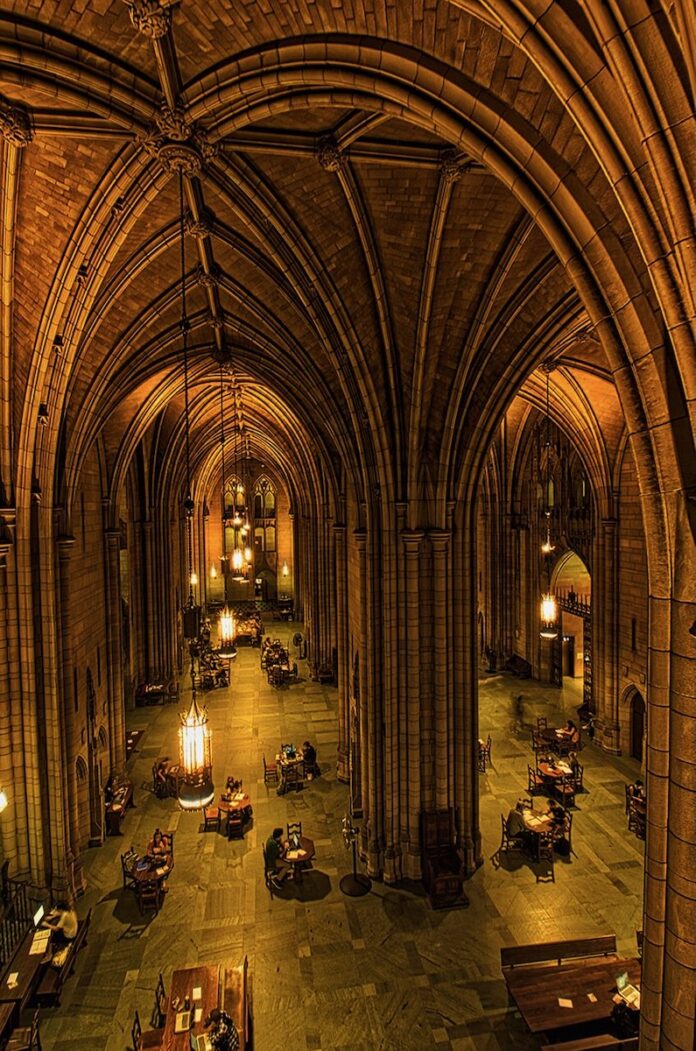 Pittsburgh Interiors The gothic interior of the Cathedral of Learning in PIttsburgh.