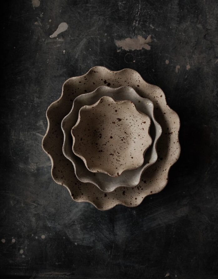 Pittsburgh is Craft A grey bowl by Elise Birnbaum on a black background.