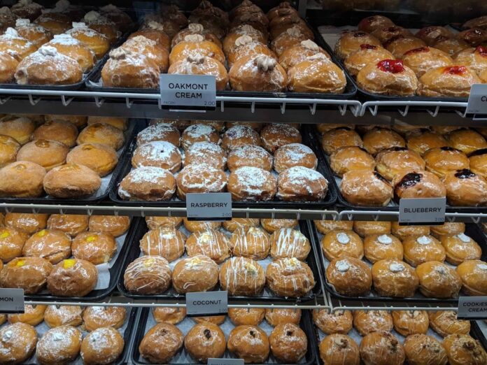 Paczki An overwhelming assortment of paczki at Oakmont Bakery