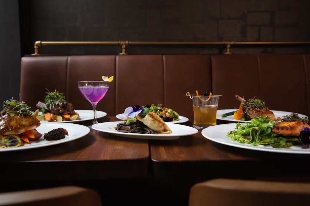 A set of plates at The Rebel Room, a downtown Pittsburgh bar