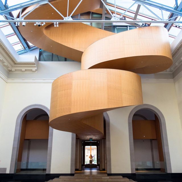 A sculpture in the interior of Art Gallery Ontario