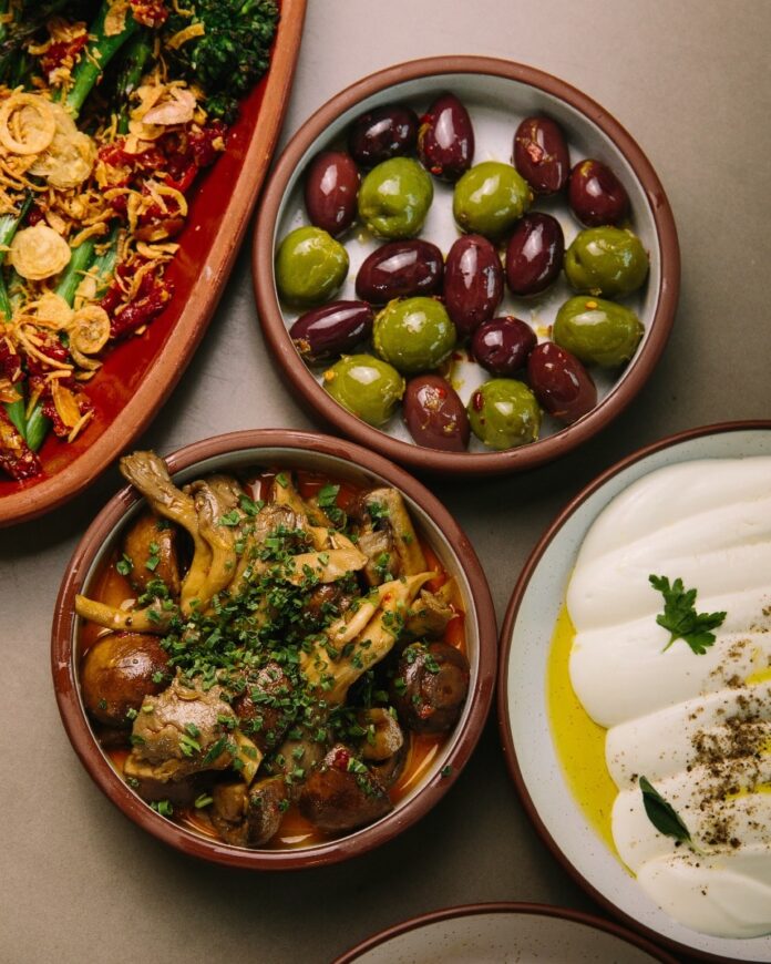 Plates from Fish Nor Fowl for a spring menu update.