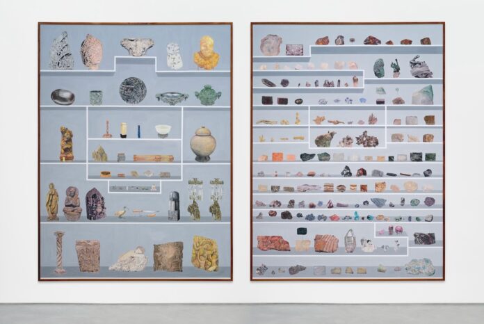 Two large works by Gala Porras-Kim at the Carnegie Museum of Art.
