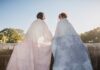 5 Women Artists to Watch in Pittsburgh Two women in textile shawls by Leah Patgorski.