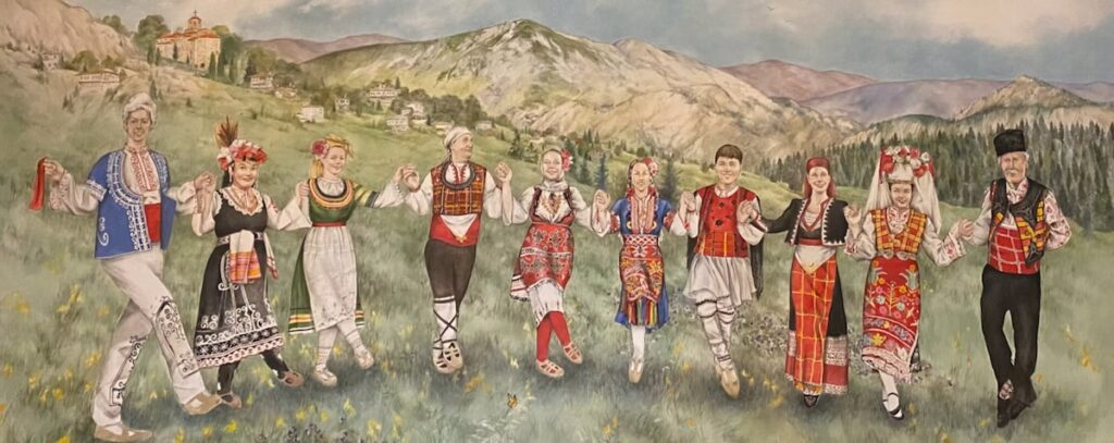 A mural at the Bulgarian Macedonian Cultural Center.