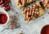 Homemade Chocolate Cherry Pie Pop Tarts A delicious tomato pie photographed on a white background.
