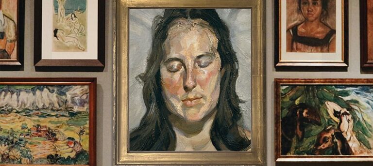 Woman with Eyes Closed 768x343