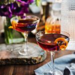 A 19th century cocktail with bourbon and lillet rouge.