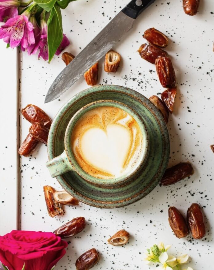 A coffee cup from Spigolo, where Titusz is hosting a pop-up all spring.