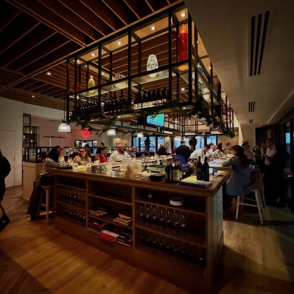 The interior of Alta Via, a restaurant in Market Square.