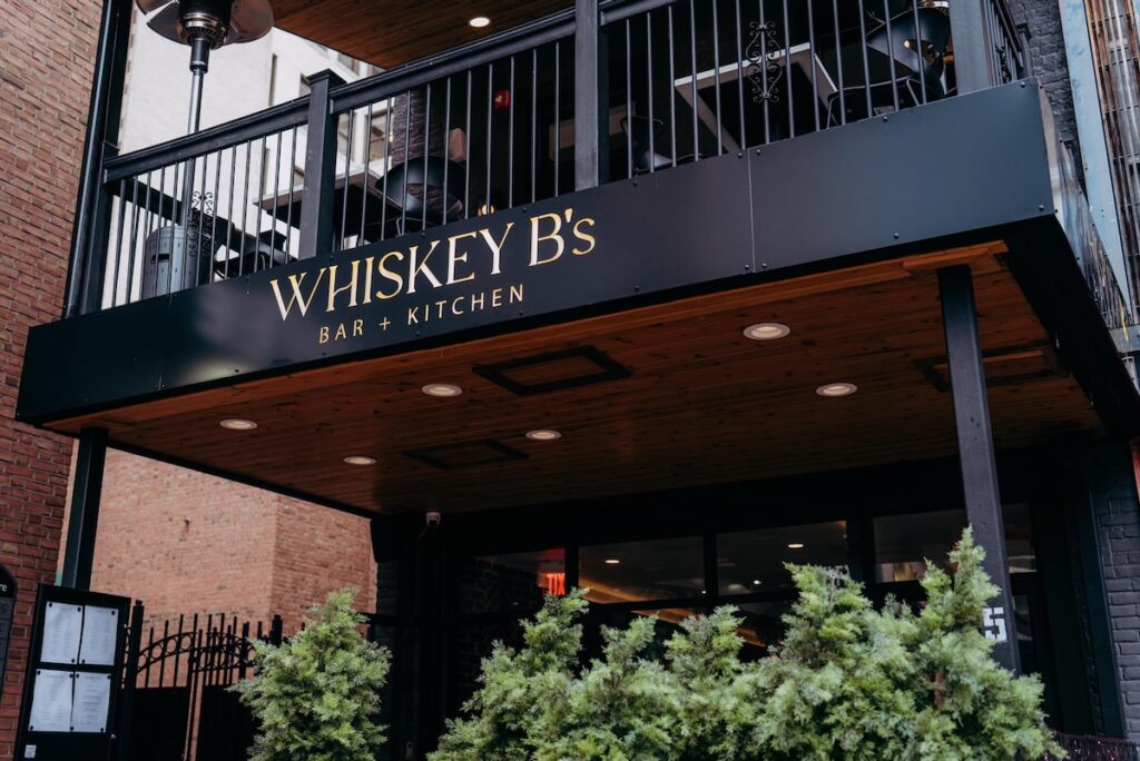The terrace of Whiskey B's in Market Square.