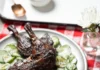Pittsburgh BBQ Recipes from The Speckled Egg: Smoked Duck and Summer Sides An aerial shot of Smoked Duck Leg Quarters playing on a bed of Cucumber Salad.