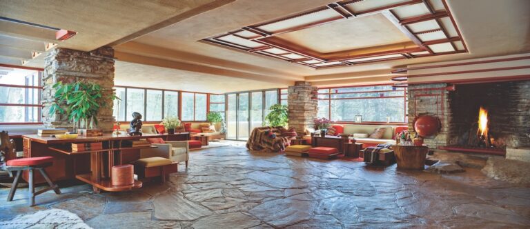 Fallingwater livrm photo by Christopher Little courtesy of Western Pennsylvania Conservancy 768x332