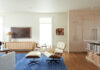 Studio Lithe’s Home Design of Form and Function studio lithe blue carpet with simple nude chair