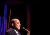 Pittsburgh International Jazz Festival Brings Keith David and Other Performers A man at the Pittsburgh International Jazz Festival plays saxophone on stage.