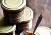How Limburg’s Appelstroop Came to Be Plus an Apple and Pear Syrup Recipe for at Home apple pear jam inside jar with spoon