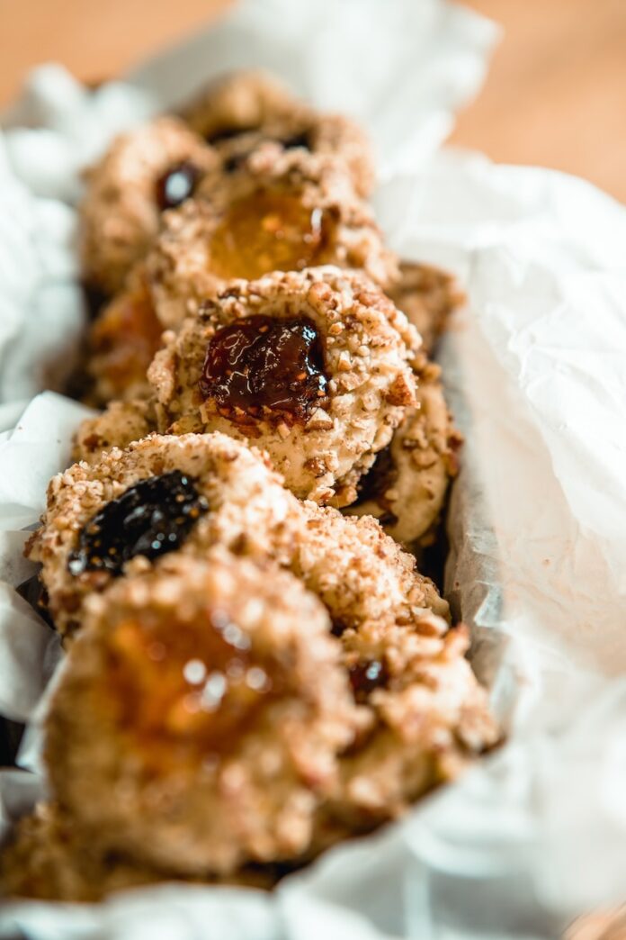 Thumbprint Cookies cookies in a bowl