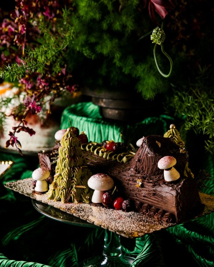 TABLE’s Annual Holiday Bake Off - Yule Log Black Forest Cherry Yule Log by Alyssa Zimmerman and Marla Harvey, Georgie's Corner Bakery & Café - PEOPLE'S CHOICE 3RD PLACE