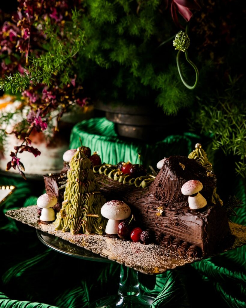 Black Forest Cherry Yule Log by Alyssa Zimmerman and Marla Harvey, Georgie's Corner Bakery & Café - PEOPLE'S CHOICE 3RD PLACE