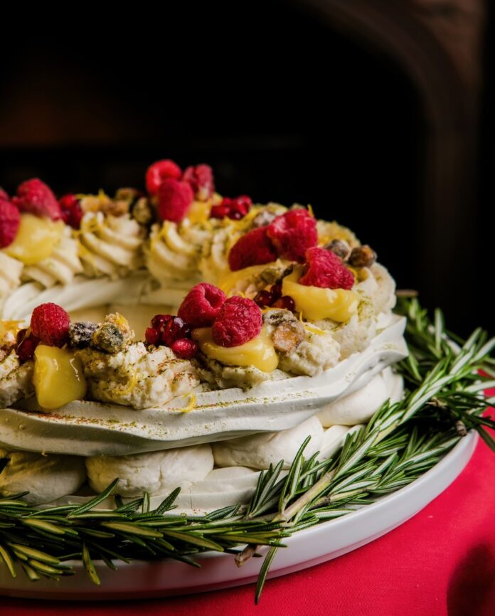 TABLE’s Annual Holiday Bake Off Holiday Pavlova by Karen Unger, CCAC and Allegheny Country Club - JUDGES' & PEOPLE'S CHOICE 1ST PLACE