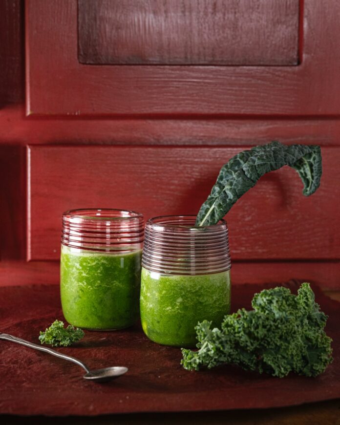 Winter Greens Recipes Two cups with green liquid inside