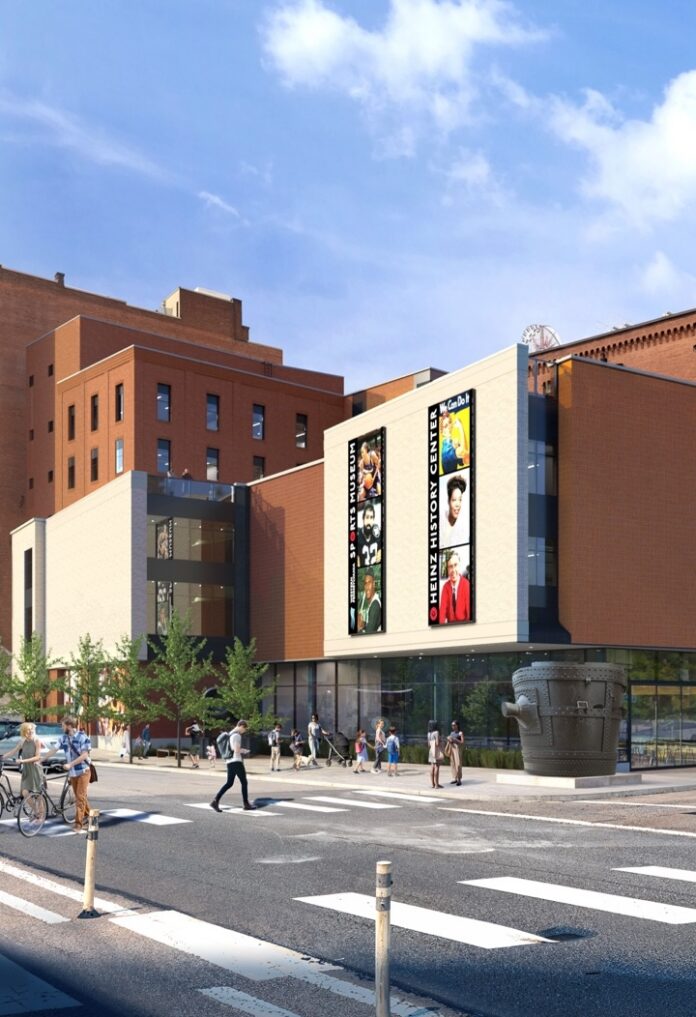The outside of the Heinz History Center in a rendering of the future expansion.