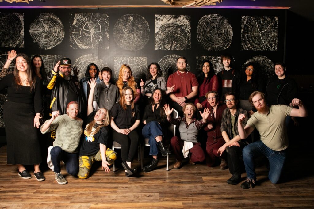 A large group of Pittsburgh bartenders joined together.