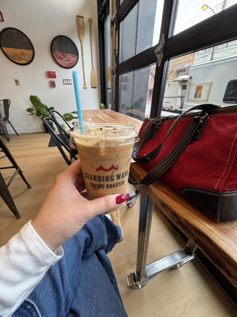 Iced coffee from Standing Wave Coffee Roaster in Pittsburgh
