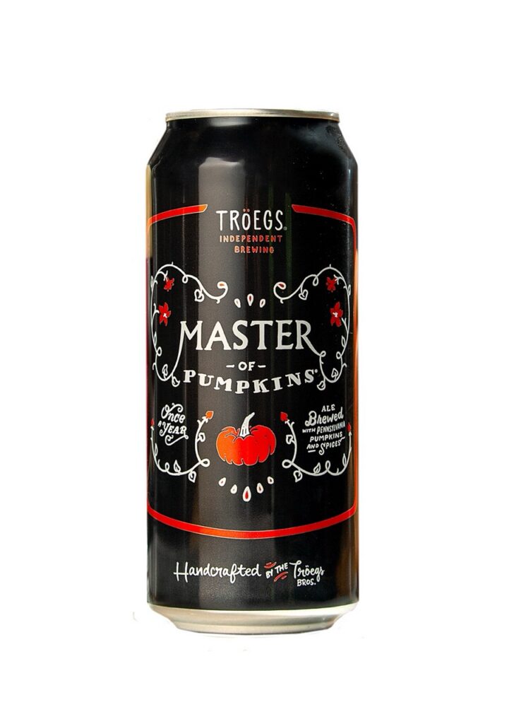 Troegs Master of Pumpkins ale can, a Pittsburgh pumpkin beer.
