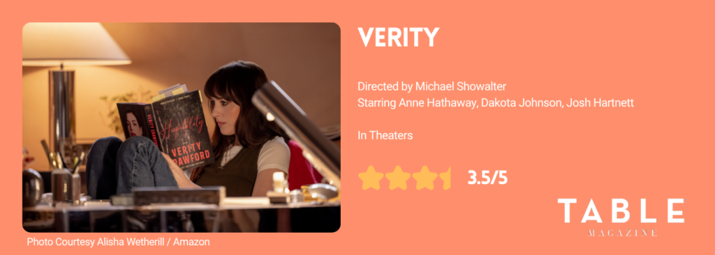 An orange rating card for the movie Verity with a 3.5/5 star rating.